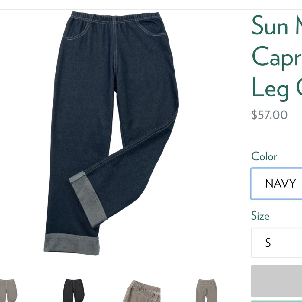 Woman’s Sun Moda Pull up Denim Capri Sz S